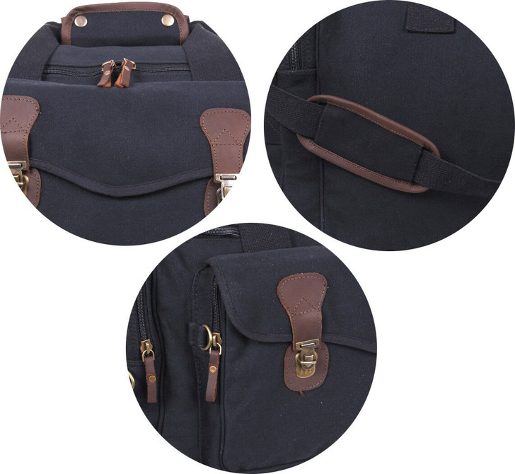 Canvas Leather Weekend Hand Bag Travel Duffel 3 Day Duffle Big Fashion Gym Tote