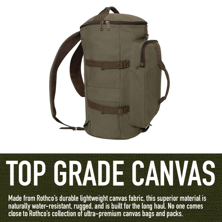 Convertible Duffle Carry Bag & Travel Backpack Deluxe Essential Weekend Gear Bag