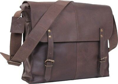 Brown Premium Leather Medic Bag Crossbody Rugged Heavy Duty EDC Shoulder Bag