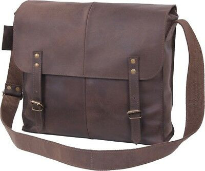 Brown Premium Leather Medic Bag Crossbody Rugged Heavy Duty EDC Shoulder Bag