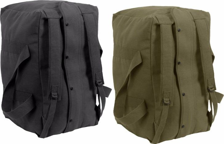 Heavy Duty Canvas Large Cargo Bag with Backpack Straps Cotton
