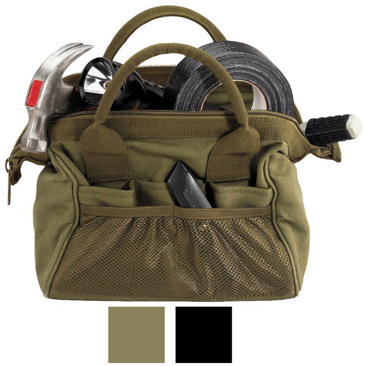 Canvas Work Tool Bag, Wide-Mouth Large Storage Heavy Duty Carry Tote