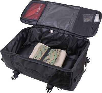 Black Tactical Mission Duffle Carry Bag Multi Functional Convertible Backpack
