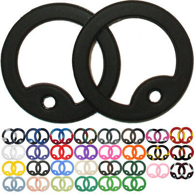 2 Pack Rubber Dog Tag Silencers for Military ID Tags, Choose From 25+ Colors
