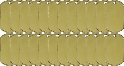 Brass US Military Dog Tag - 25 Pack