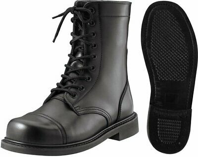 Black Military Leather Boots, Tactical Combat Uniform Boots
