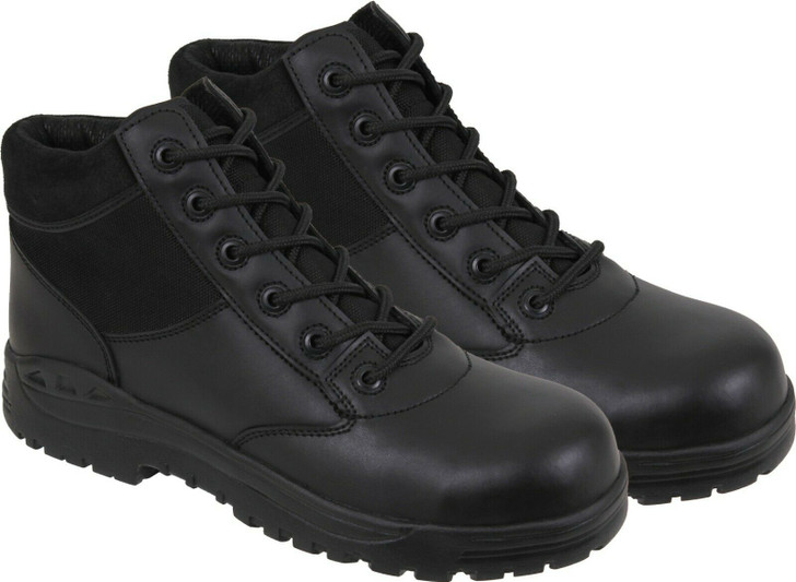 Black Forced Entry Tactical Mid Top Composite Toe Boots 6" Slip Resistant