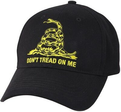 Black Don't Tread On Me USMC Gadsen Snake Adjustable Hat