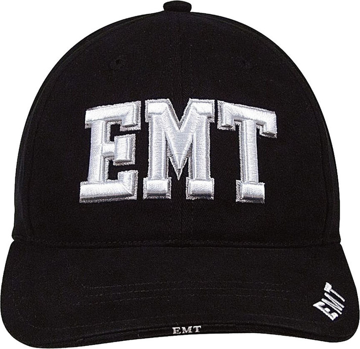 Black Deluxe EMT Low Profile Baseball Hat Cap