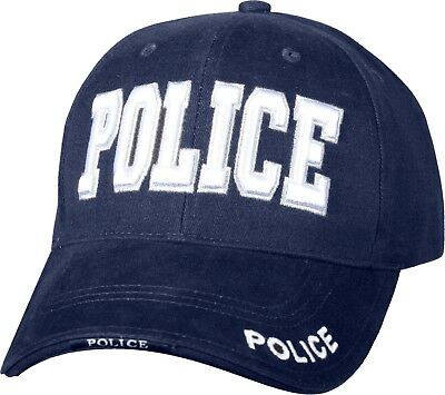 Navy Blue Deluxe Police Low Profile Baseball Hat Cap
