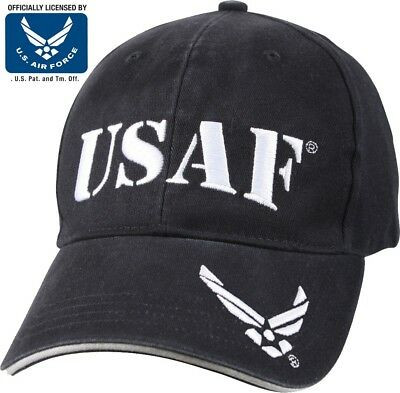 Navy Blue USAF US Air Force Adjustable Deluxe Baseball Hat Cap