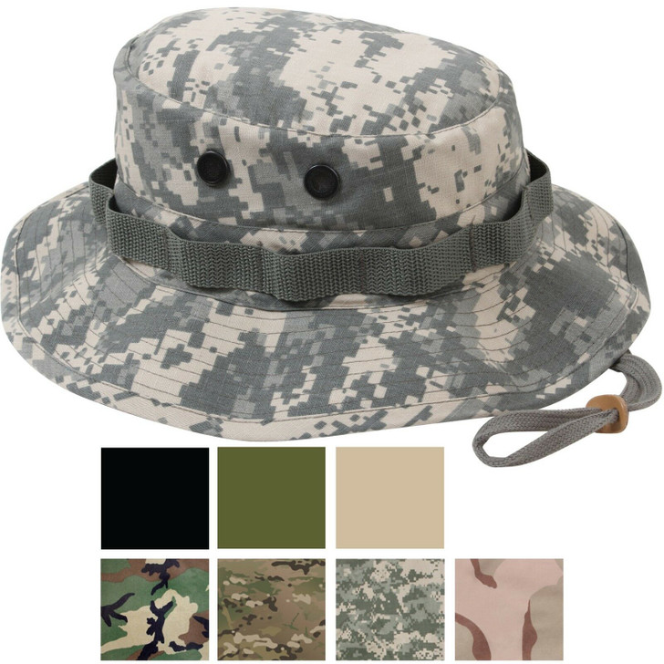 Ripstop Boonie Hat Lightweight Camo Wide Brim Military Bucket Bush Summer Sun