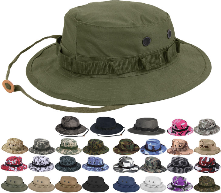 Tactical Boonie Hat Military Camo Bucket Wide Brim Sun Fishing Bush Booney Cap