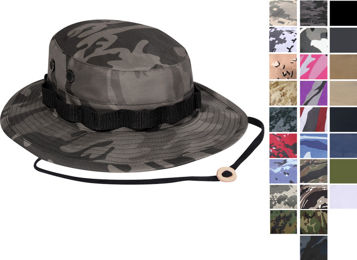 Tactical Boonie Hat Military Camo Bucket Wide Brim Sun Fishing Bush Booney Cap