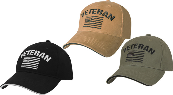 US Veteran Low Profile Army Military USA Flag Vet Hat Baseball Dad Cap