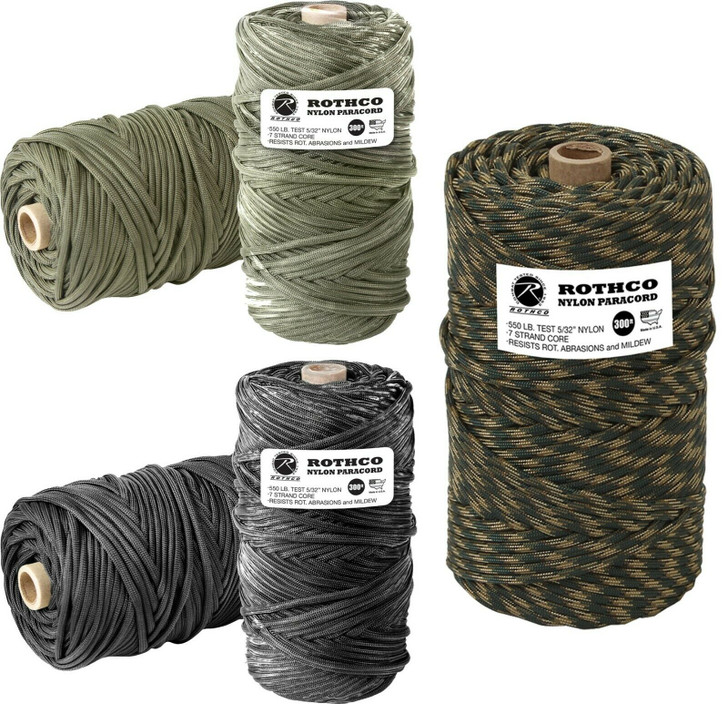 550LB Type III Military 100% Nylon Paracord Cord Rope 300 Feet Tube