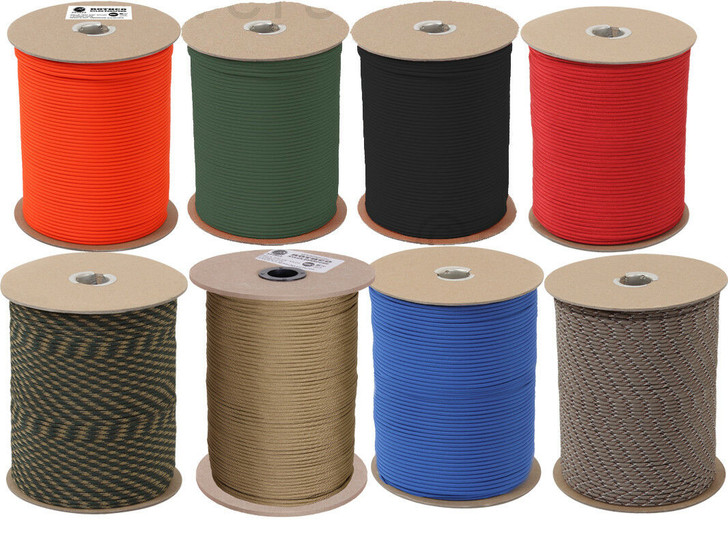 550LB Type III Nylon Parachute Cord Rope 1000 Feet Spool Military USA Rope