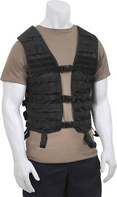 Black Lightweight Military Tactical MOLLE Adjustable Mesh Utility Vest