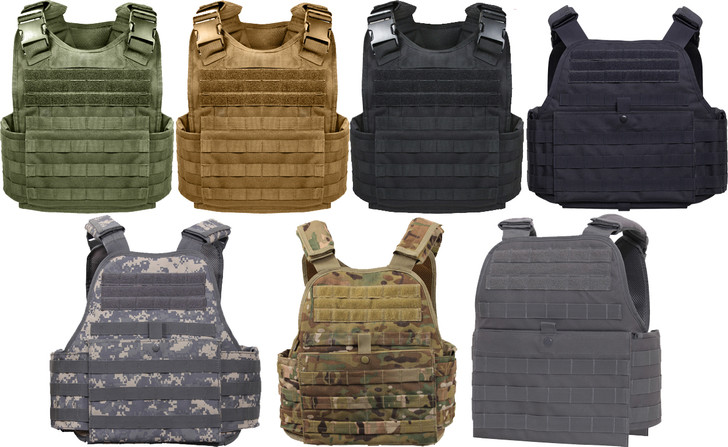 Tactical Plate Carrier Vest Assault Military Combat MOLLE Modular Adjustable