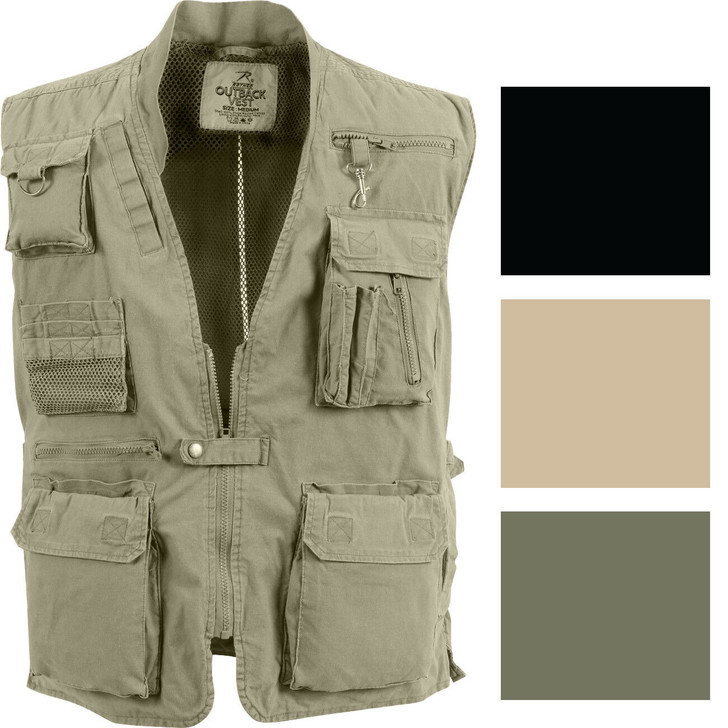 Multi Pocket Travel Vest Utility Fishing Hiking Hunting Work Photo Outdoor CCW