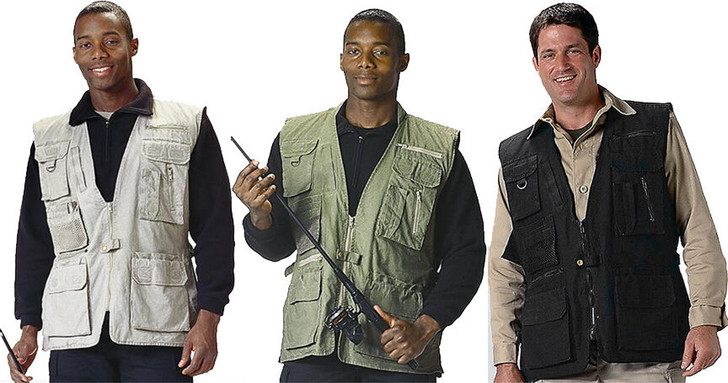 Multi Pocket Travel Vest Utility Fishing Hiking Hunting Work Photo Outdoor CCW