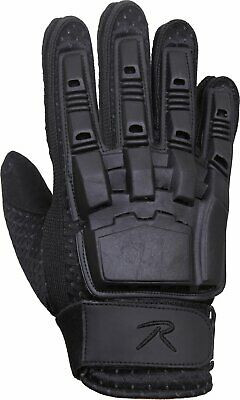 Black Armored Military Padded Molded Hard Back Tactical Gloves