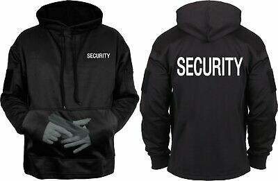 Black Security Concealed Carry Hoodie Sweatshirt Double Sided