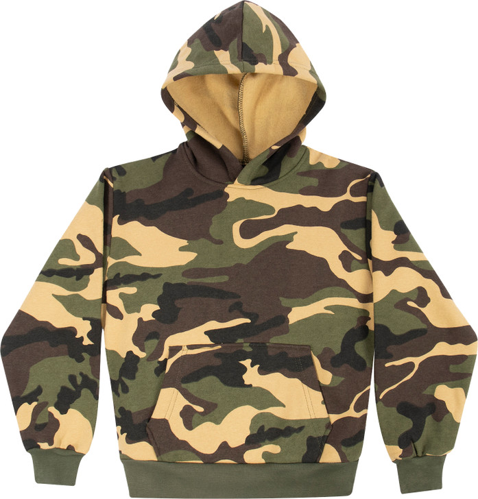Kids Woodland Camouflage Pullover Hoodie Sweatshirt