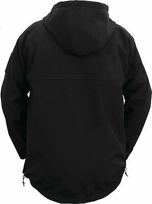 Black Soft Shell Concealed Carry Anorak Waterproof Tactical CCW Pullover Hoodie
