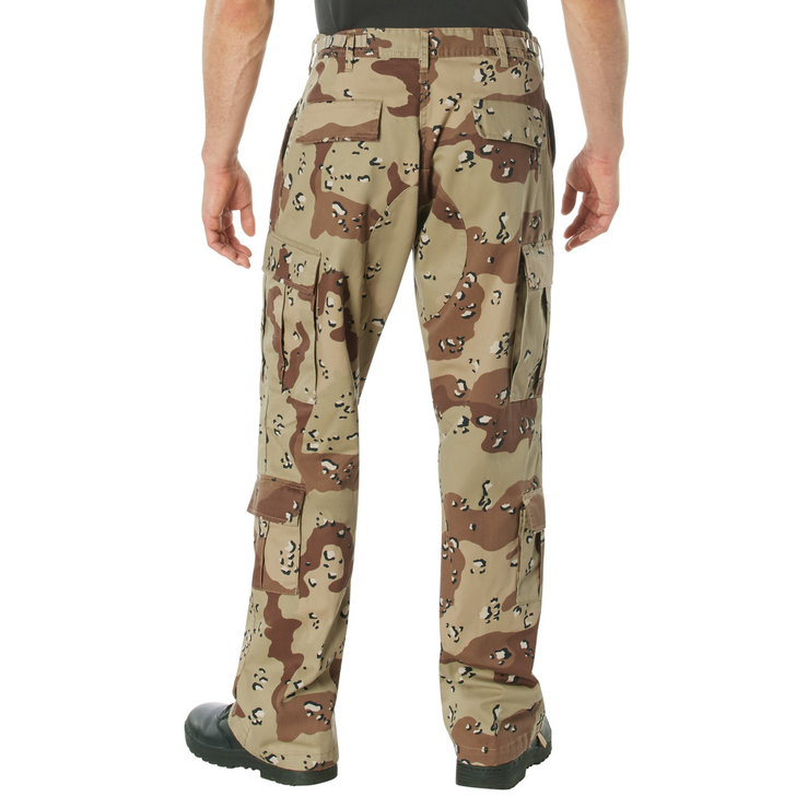 Military Paratrooper Fatigues Cargo Camo Pants 8 Pocket Washed Army Tactical