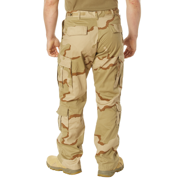 Military Paratrooper Fatigues Cargo Camo Pants 8 Pocket Washed Army Tactical
