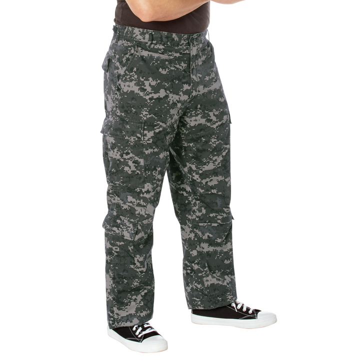 Military Paratrooper Fatigues Cargo Camo Pants 8 Pocket Washed Army Tactical