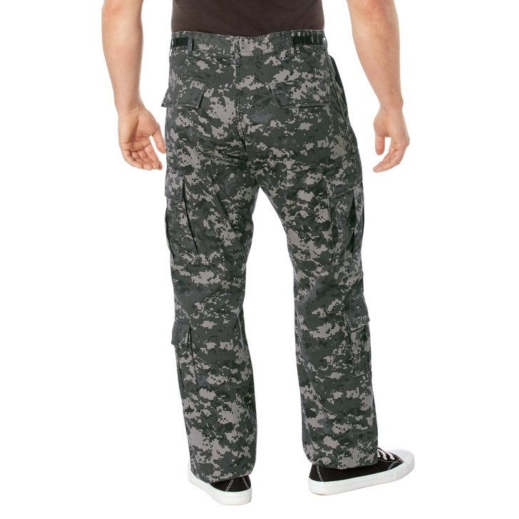 Military Paratrooper Fatigues Cargo Camo Pants 8 Pocket Washed Army Tactical
