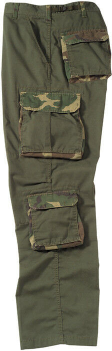 Olive Drab / Camo Vintage Paratrooper Fatigues Military Cargo BDU Pants 8-Pocket