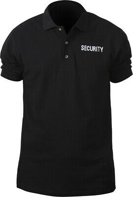 Black Double Sided Security Law Enforcement Polo Golf Shirt