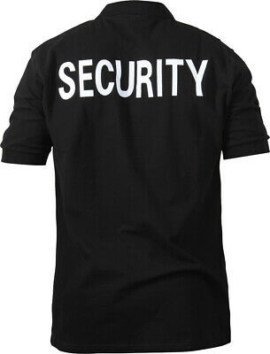 Black Double Sided Security Law Enforcement Polo Golf Shirt
