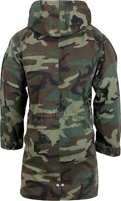 Camo Military M-51 Fishtail Parka Vintage Hooded Army Jacket Woodland Camouflage