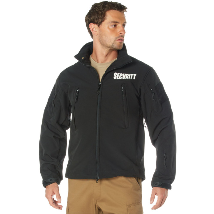 Black Waterproof Special Ops Soft Shell Double Sided Security Jacket