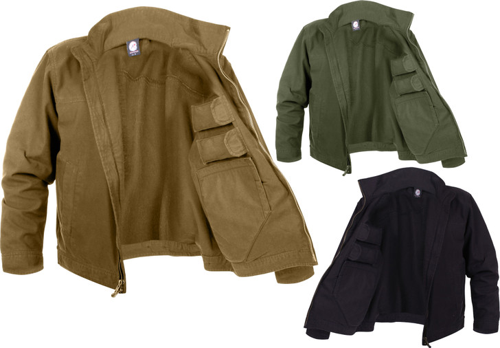 Tactical Concealed Carry Lightweight Jacket Ambidextrous CCW Solid Coat