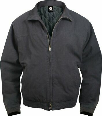 Black Concealed Carry Padded Military Jacket
