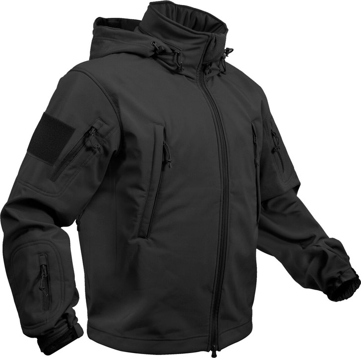 Black Waterproof Soft Shell Special Operations Triple Layered Tactical Jacket