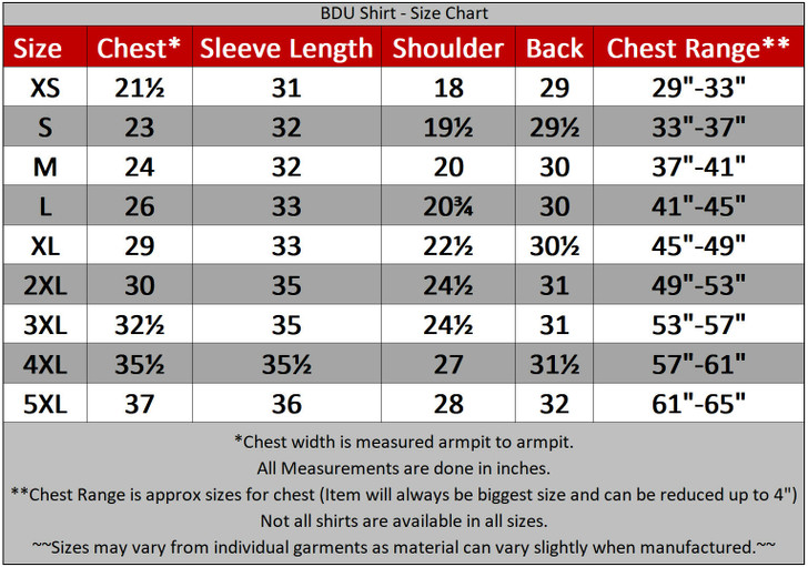 Military BDU Shirt Tactical Uniform Army Coat Camouflage Army Fatigue Jacket