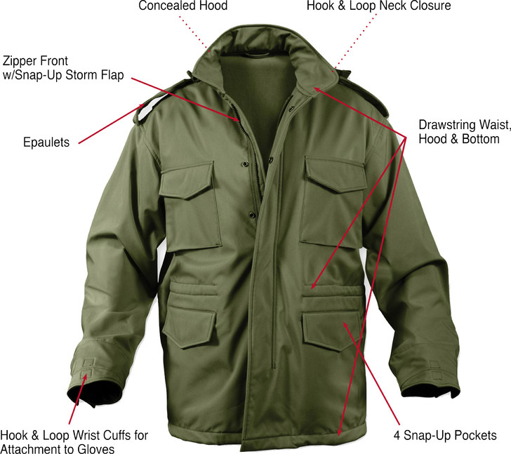 Soft Shell Waterproof Tactical Jacket Army M65 Military Light M-65 Field Coat