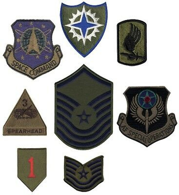 Subdued Official US Military Army Air Force Assorted Patches (100 Patches)