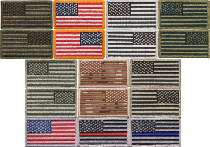 US Flag Tactical Patch American USA Hook & Loop Army Military Uniform Patches