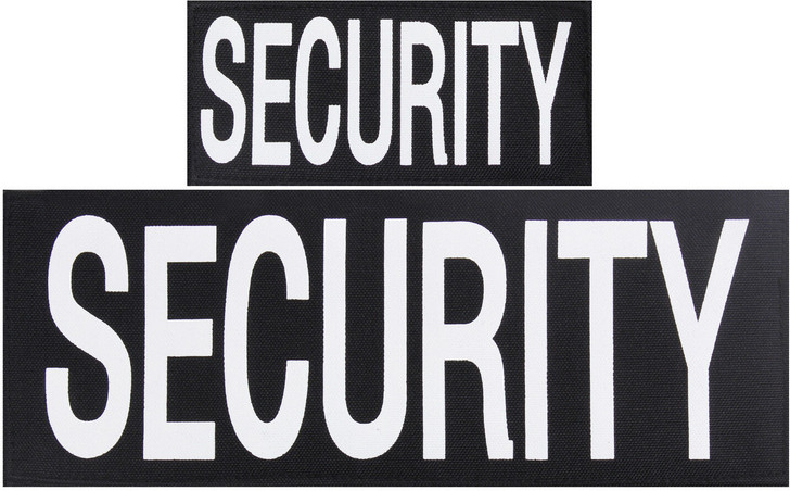SECURITY Patches Hook Back - 1 Large & 1 Small Patch for Vests or Jackets