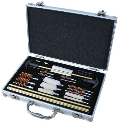 Deluxe Gun Cleaning Kit & Aluminum Carry Case, Universal Pistol Rifle Shotgun