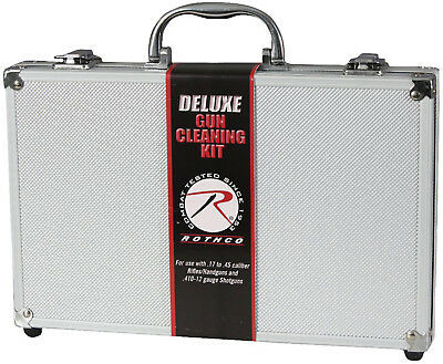 Deluxe Gun Cleaning Kit & Aluminum Carry Case, Universal Pistol Rifle Shotgun