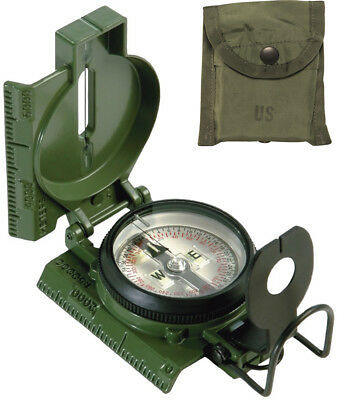 Olive Drab Cammenga US Military Tritium Lensatic Waterproof Compass with Pouch