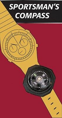 Black Sportsman Watch Band Wrist Compass
